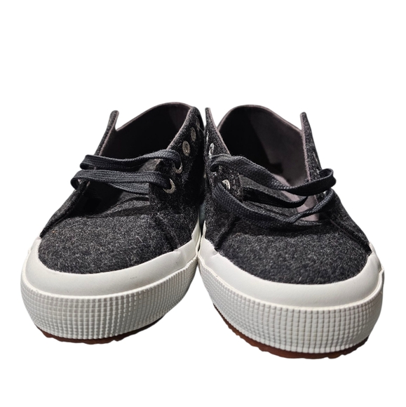 Superga 2750 Wool Blend Sneakers - Grey White NEW NO BOX W7.5 - Picture 6 of 7